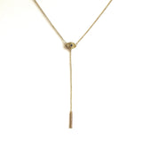 Laura Evil Eye Lariat Necklace