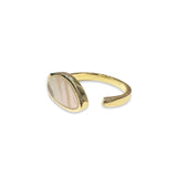Olivia Mother of Pearl Geometric Adjustable Ring