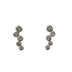 Clara CZ Criss Cross Mini Bezel Crawlers