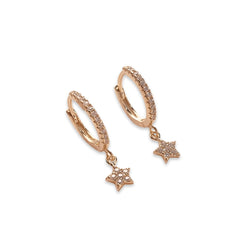 Starley Pave Charm Huggies