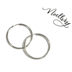 Sterling Silver Hoops Silver Thick