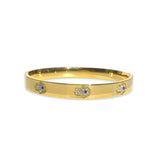 Stainless Steel Hamsa Bangle Bracelet