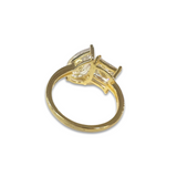 Adriene Clear Two Stone Cocktail Ring