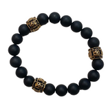 Joellery Skull Cross Beaded Bracelet