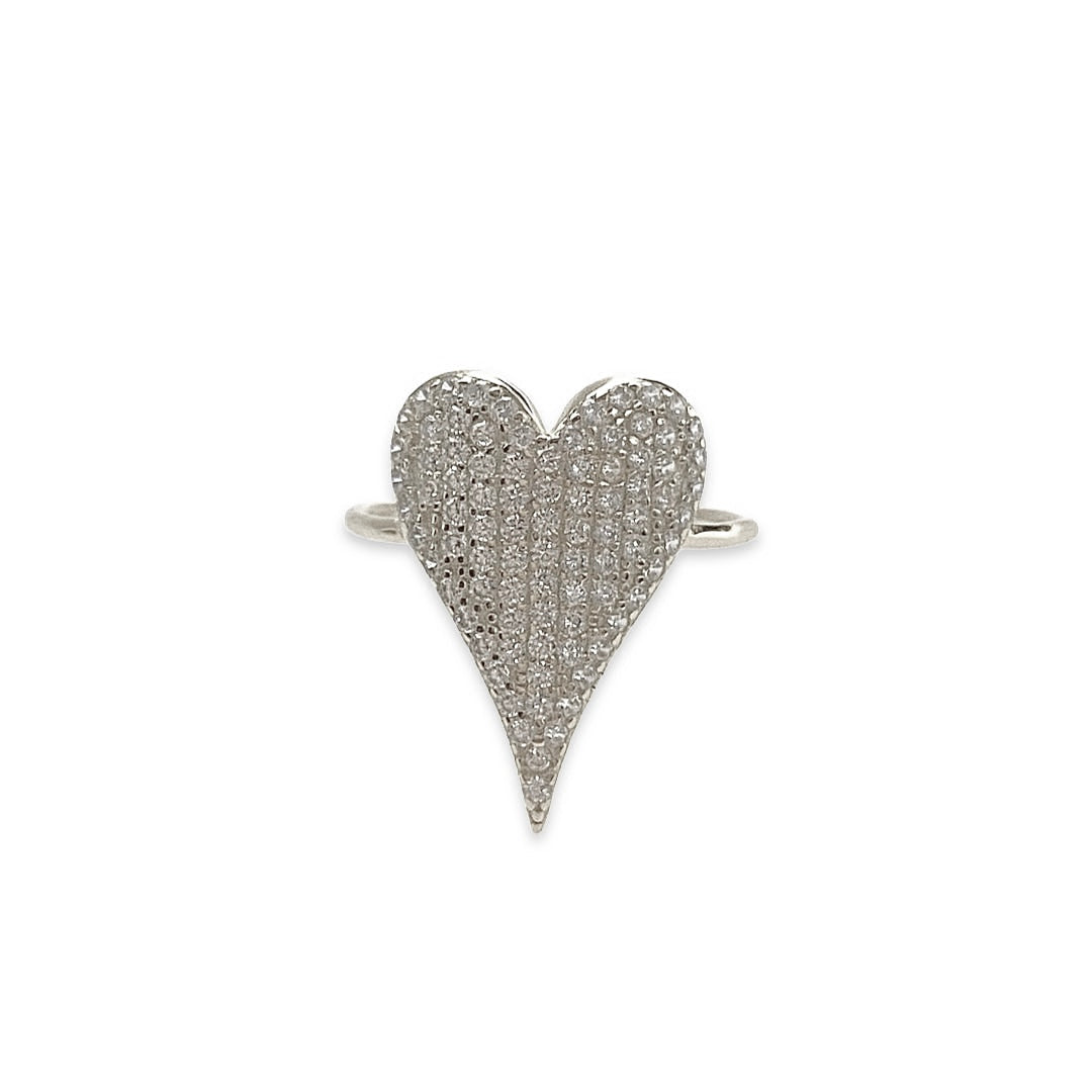 Heart Pointed Pave Ring