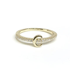 Initial Sparkle GOLD Ring