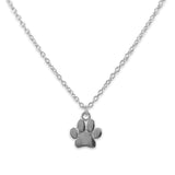 Sterling Silver Paw Necklace