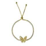 Butterfly Baguette Adjustable Bracelet