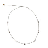 Amy 13.5” 6 Station Bezel Necklace