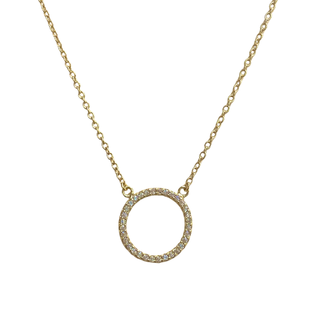 Geovana Hollow Circle Necklace