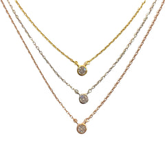 Amy Layered Bezel Necklace