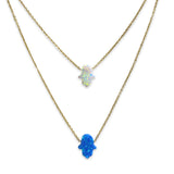 Opaline Hamsa Necklace