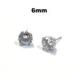 Amy Round SILVER Studs