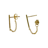 Barbara Plain Chain Stud Earrings