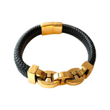 Joellery Leather Link Bracelet