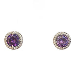 Adriene Birthstone Sparkle SILVER Studs