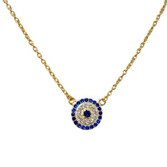 Evil Eye Medium Disc Necklace
