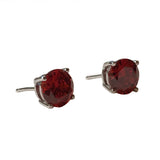 Amy Round Birthstone 7mm Studs