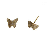 Sweet Butterfly Pave 3D Earrings