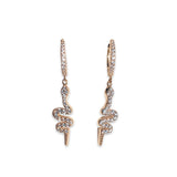 Snake Charm Sparkling Dangle Huggies