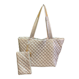 Noellery Solid Quilted Totes Bag