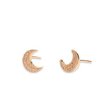 Luna Crescent Moon Sparkle Studs