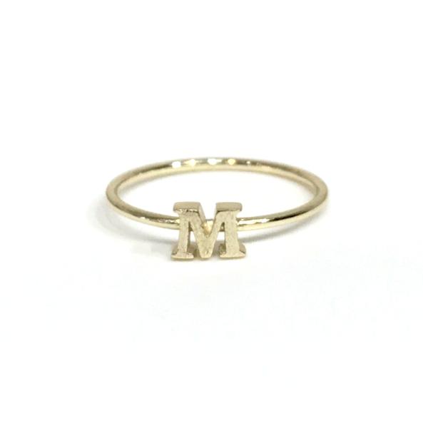 Initial Ring-M - Art Jewelry Women Accessories | World Art Community