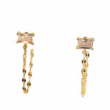 Amy East West Birthstone Chain Studs