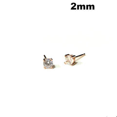 Amy Round ROSE GOLD Studs