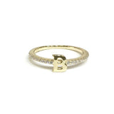 Initial Sparkle GOLD Ring