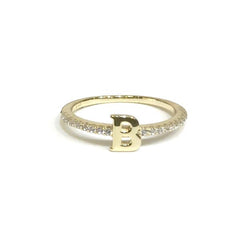Initial Sparkle GOLD Ring