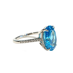 Adriene Oval Blue Topaz Ring