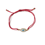 Mother of Pearl Evil Eye Red Thread Bracelet