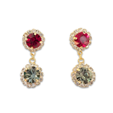 Krista Mini Color Sparkle Drop Statement Earrings