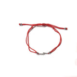 Lightning Bolt CZ Red Adjustable Bracelet