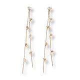 Krista Dainty Baguette Drop Earrings