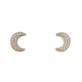 Luna Crescent Moon Sparkle Studs