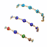 Gold Filled Evil Eye 7” Bracelet