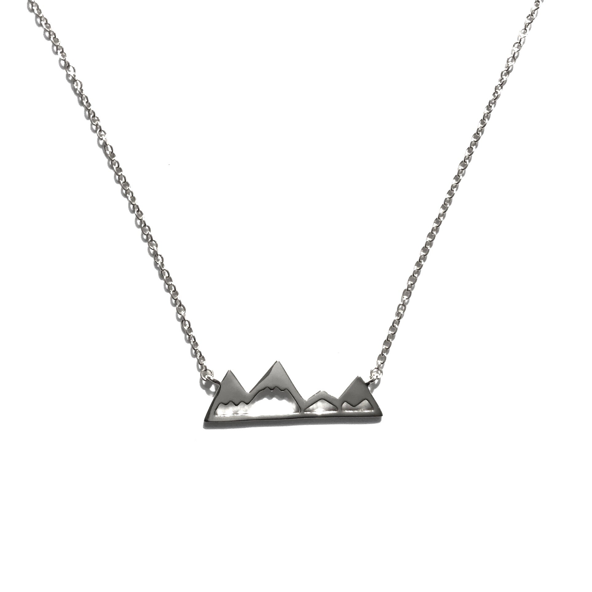 Hollow Mountain Necklace for Women Girls Mountains Are Calling Disc Pendant  Stainless Steel Wanderlust Memorial Jewelry Collar
