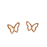 Sterling Silver Butterfly Outline Earrings