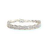 Sterling Silver Baguette Evening Tennis Bracelet