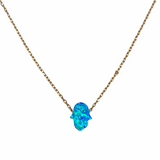 Opaline Hamsa Necklace