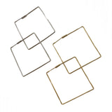 Crysta Square Hoops