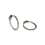 French Clasp Pave 0.9” Hoops