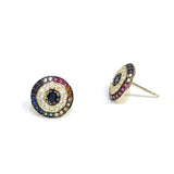 Evil Eye Rainbow Studs