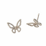 Sweet Butterfly Sparkle Outline Studs