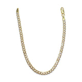 Cuban Chain Two Tone 4mm 9” Anklet