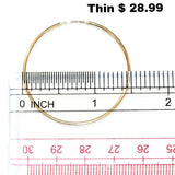 Sterling Silver Hoops Gold Thin
