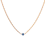 Kory CZ Sapphire Twist Necklace