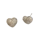 Amore Puffy Heart Studs